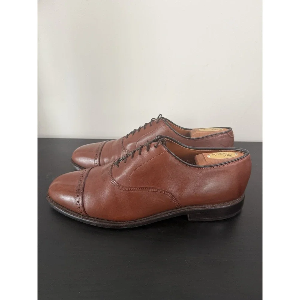 Vintage Allen Edmonds Wayland Cap Toe Oxford Shoes 10 B USA w/ Trees & Box